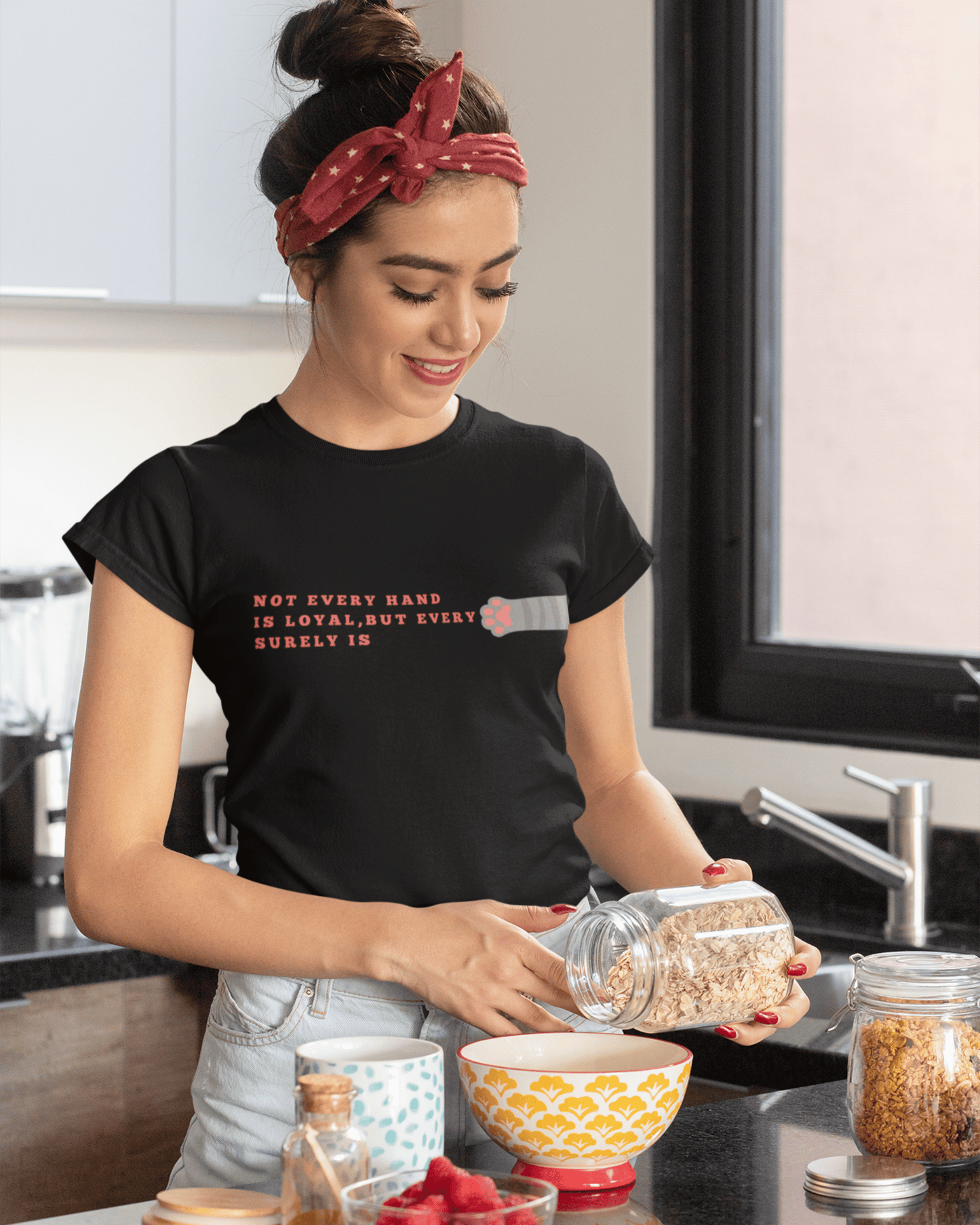 Women’s Round Neck T-shirt for Pet Enthusiasts