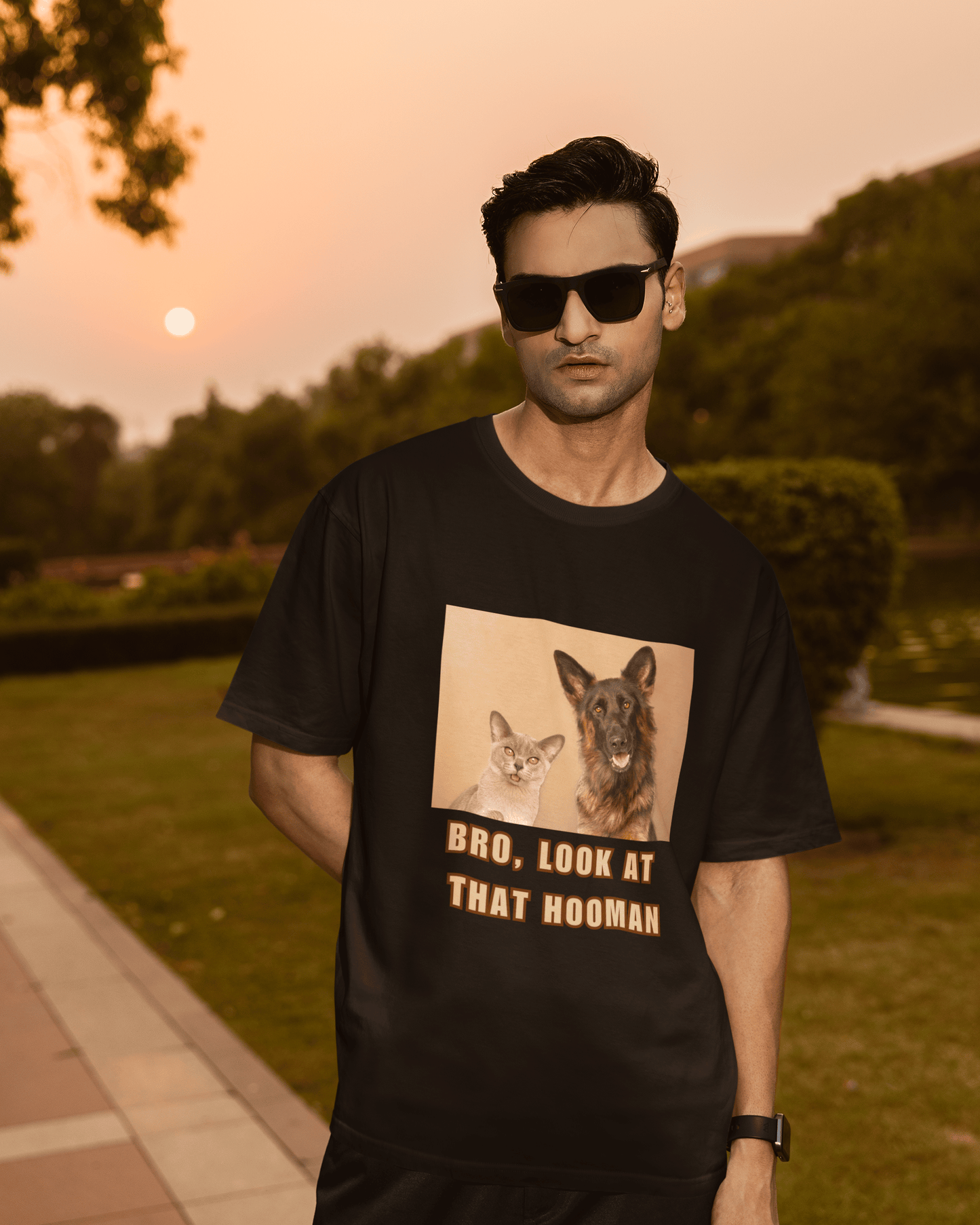Men's Oversized T-shirt for Pet Enthusiasts