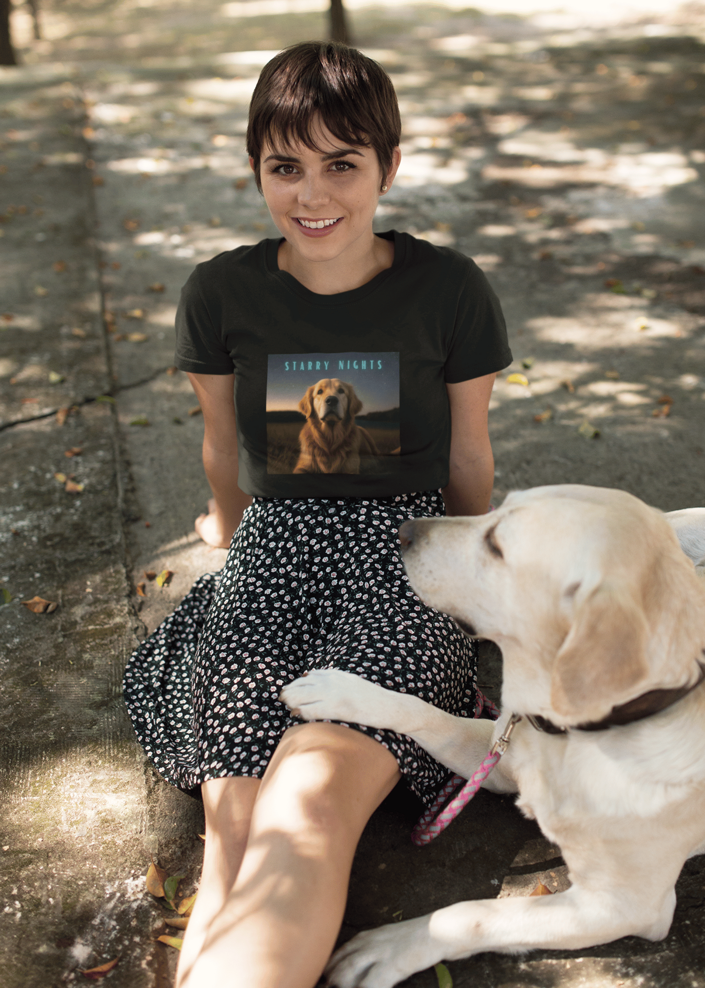 Women’s Round Neck T-shirt for Pet Enthusiasts